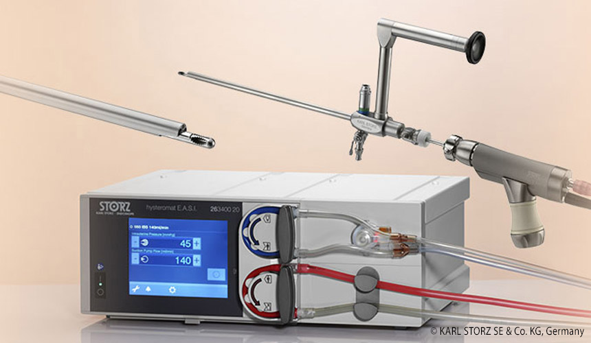 Удаление миомы гистерорезектоскопией. Гистероскоп Karl Storz. Эндоскопическое оборудование Karl Storz.