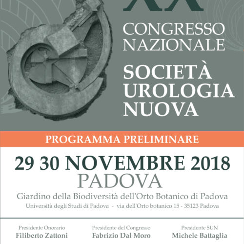 XX Congresso Nazionale Società Urologia Nuova – Padova – 29-30 Novembre 2018