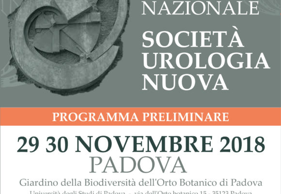 XX Congresso Nazionale Società Urologia Nuova – Padova – 29-30 Novembre 2018