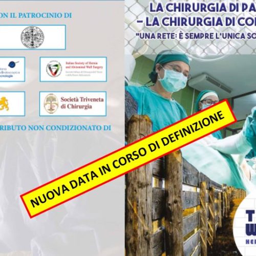 THE WALL – LA CHIRURGIA DI PARETE – Centro Congressi Relais Monaco, Treviso – 12 Maggio 2020 NUOVA DATA IN CORSO DI DEFINIZIONE