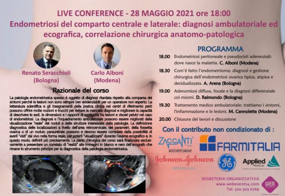 ENDOMETRIOSI DEL COMPARTO CENTRALE E LATERALE – Live Conference – 28 Maggio 2021 h. 18