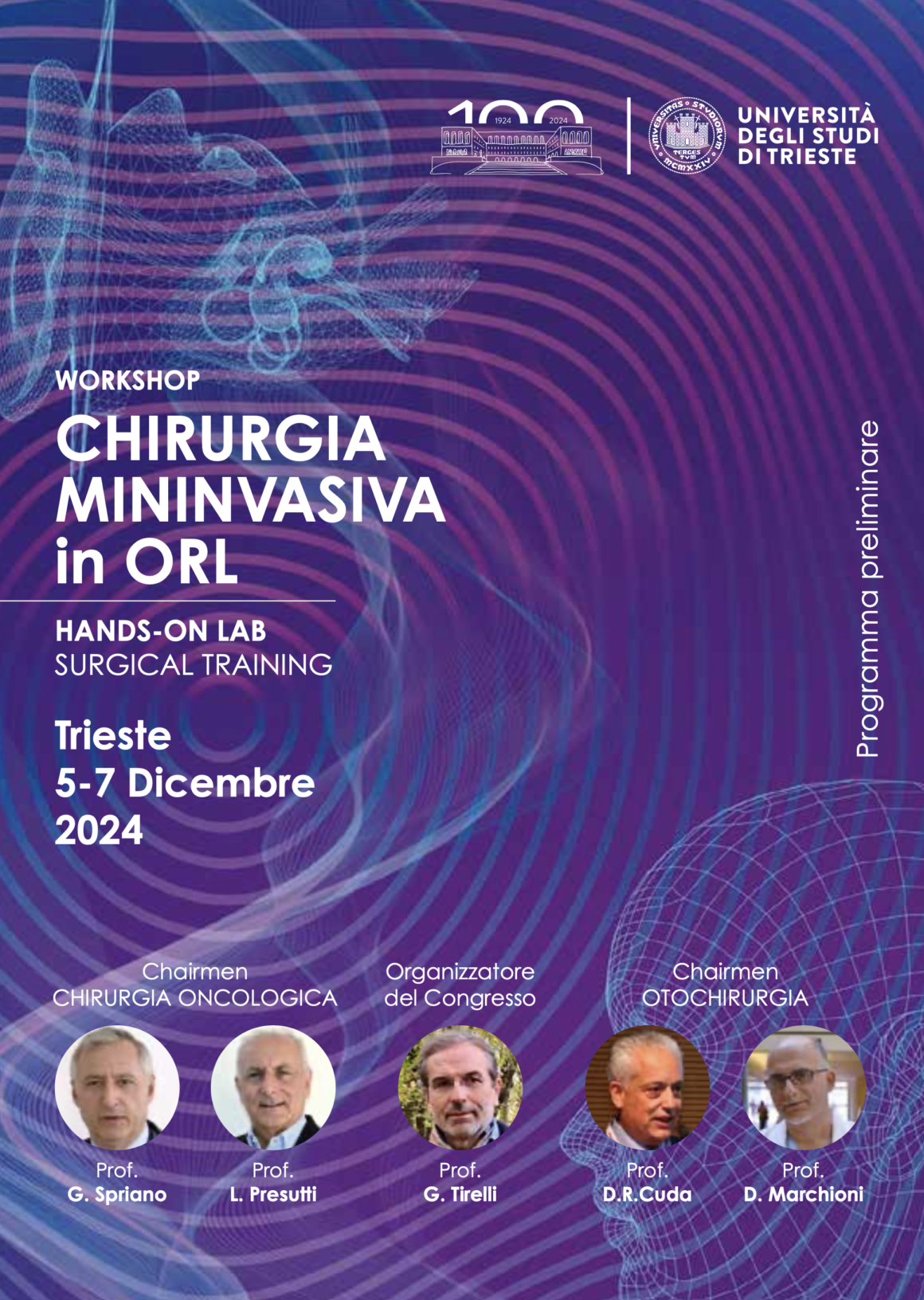 5-7 Dicembre 2024, Trieste – Chirurgia Minivasiva in orl