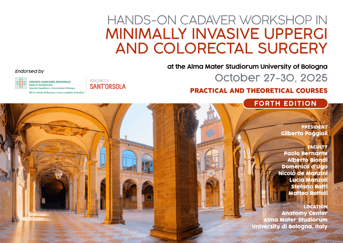 Samstag bis Donnerstag, 27.–30. Oktober 2025, Bologna – Praktischer Kadaver-Workshop: Minimalinvasive obere GI- und kolorektale Chirurgie