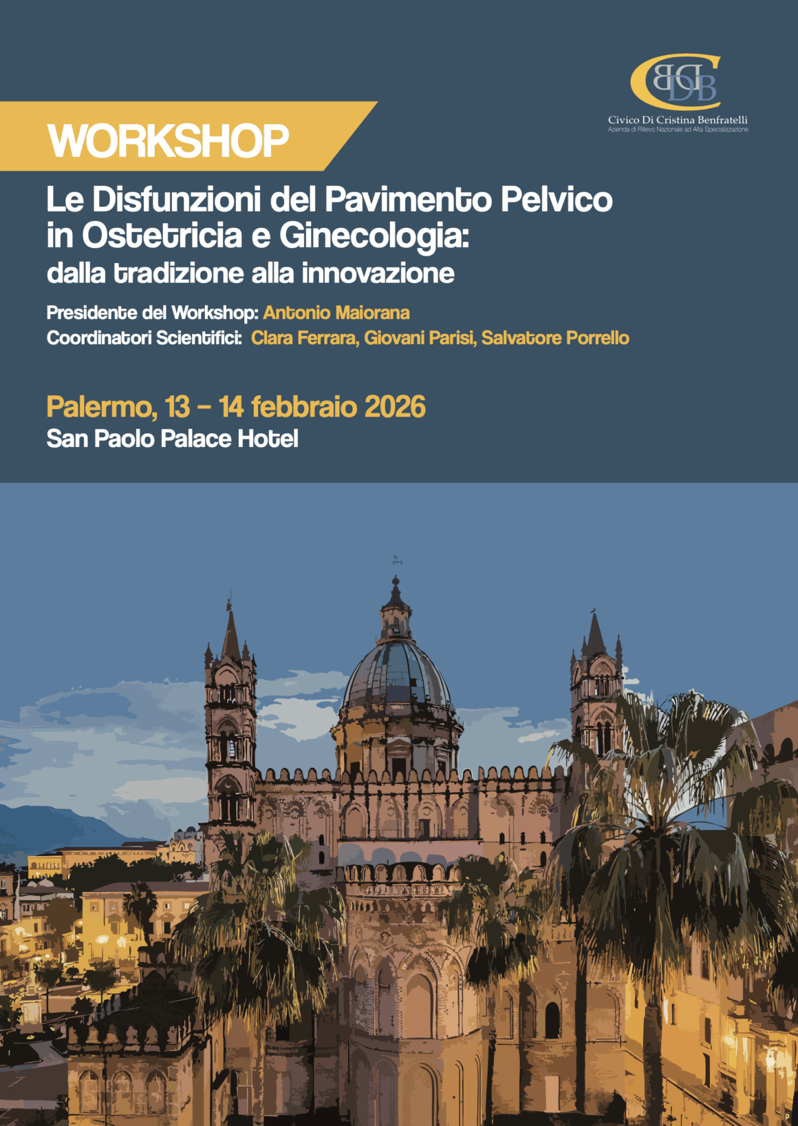 13 – 14 febbraio 2026, Palermo – Le Disfunzioni del Pavimento Pelvico in Ostetricia e Ginecologia