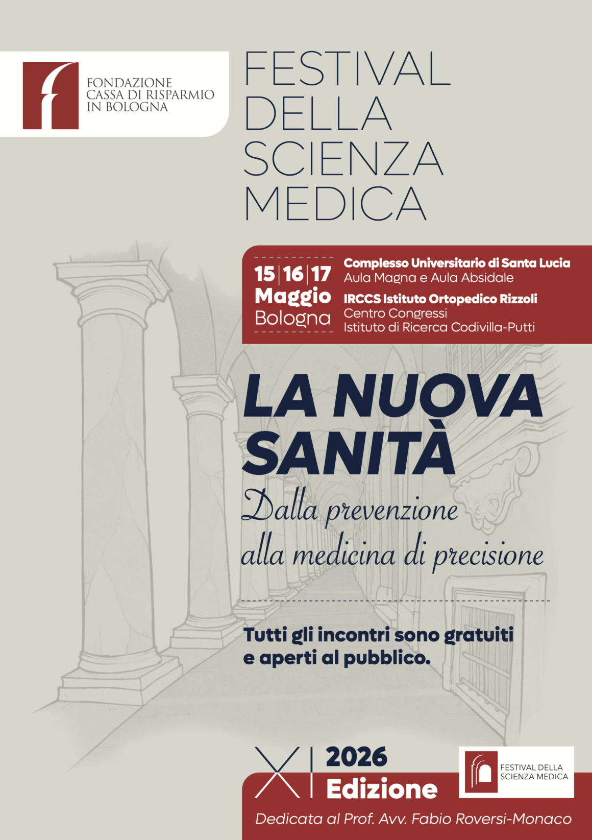 15,16,17 maggio 2026, Bologna – Festiva della scienza medica