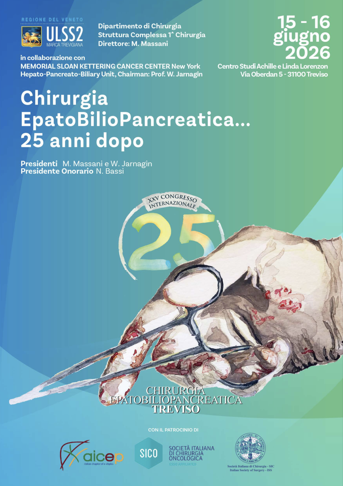 15–16 giugno 2026, Treviso – Chirurgia Epato-Bilio-Pancreatica: 25 anni dopo