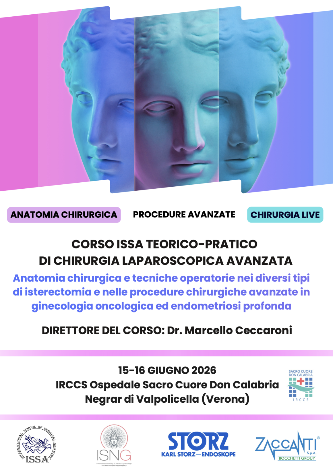 15-16 giugno 2026, Verona – Corso issa teorico-pratico di chirurgia laparoscopica avanzata