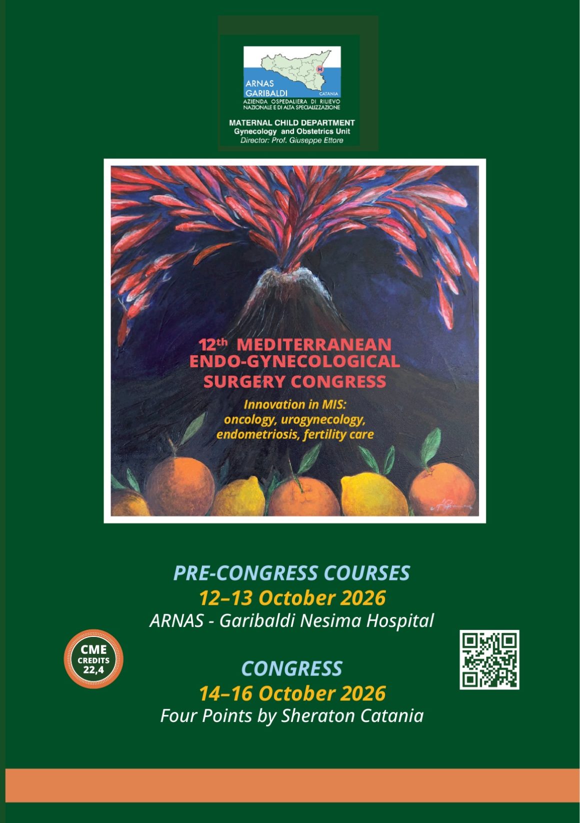 12° Congresso Mediterraneo di Chirurgia Endo-Ginecologica – Catania, 12–16 ottobre 2026